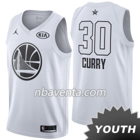 Camiseta Niños Golden State Warriors Stephen Curry 30 2018 All Star Jordan Brand Blanco Swingman